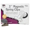 Charles Leonard Magnetic Spring Clips, 2", 12 Per Box, PK3 68520 - alternate 2